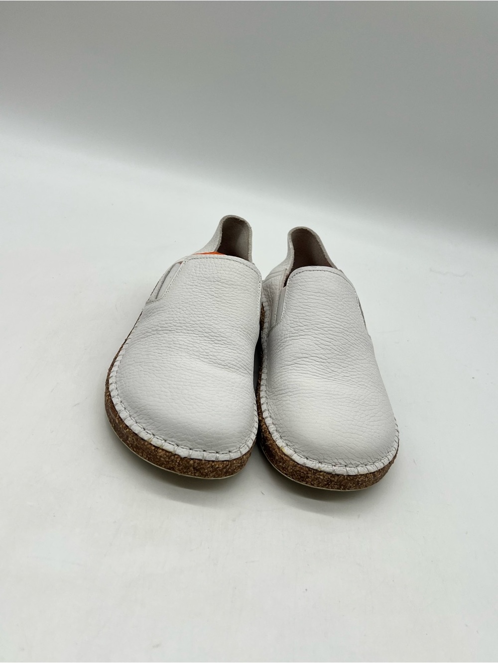 Birkenstock Callan Women’s Sz 6 N White Leather Slip On Casual Comfort Shoes